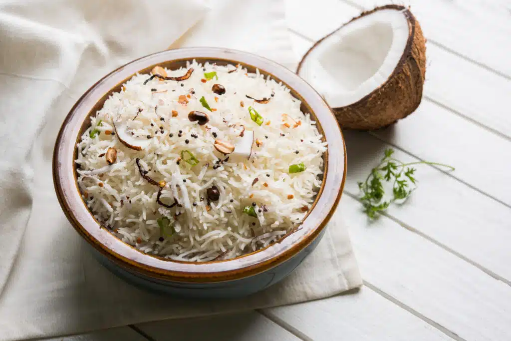 a photo of coconut rice