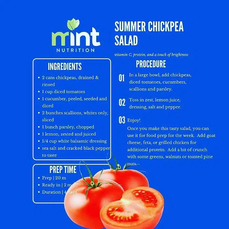 Summer chickpea salad, Summer Chickpea Salad