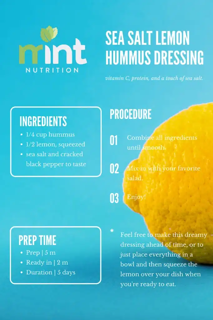 Sea salt lemon hummus dressing, Sea Salt Lemon Hummus Dressing