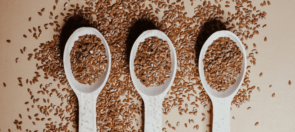 Photo of whole flaxseeds