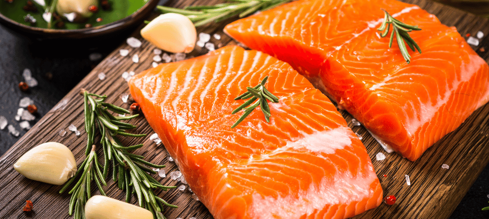 Heart-healthy salmon rich in omega-3s, a dietitian-recommended food for MINT Nutrition's Charlotte, Mooresville, and Lake Norman NC clients
